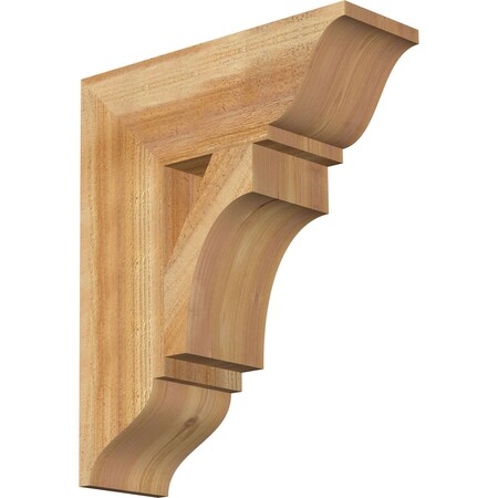 Ekena Millwork Westlake Traditional Rough Sawn Bracket, Western Red Cedar, 6"W x 18"D x 22"H BKT06X18X22WTL01RWR